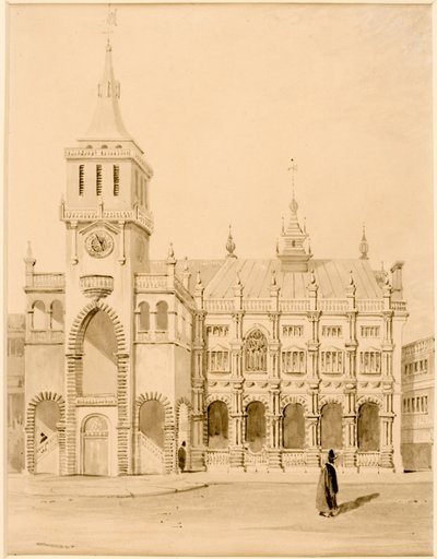 Exterior of the Original Guildhall by Thomas Miles Richardson